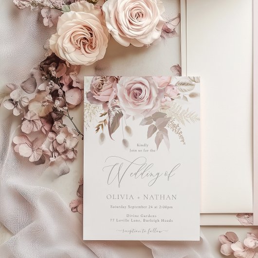 Invitation Mariage du concepteur de tendance Boho Blush & Dus