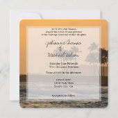 Invitation Mariage du coucher de soleil Hawaii (Dos)