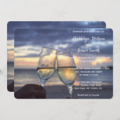 Invitation Mariage Du coucher Du Soleil Sur La Plage (Devant / Derrière)
