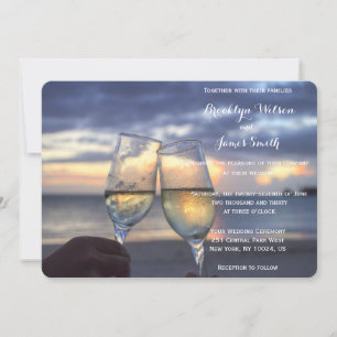 Invitation Mariage Du coucher Du Soleil Sur La Plage