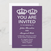 Invitation Mariage du couple royal de l'Améthyste (Devant / Derrière)