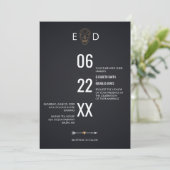 Invitation Mariage du crâne géométrique (Debout devant)