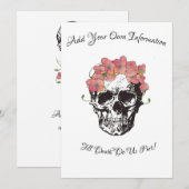 Invitation Mariage du crâne jusqu'à la mort Do us Part Invita (Devant / Derrière)