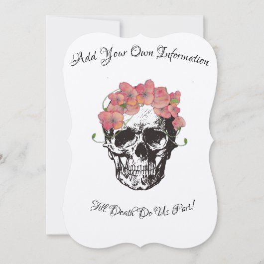 Invitation Mariage du crâne jusqu'à la mort Do us Part Invita (Devant)