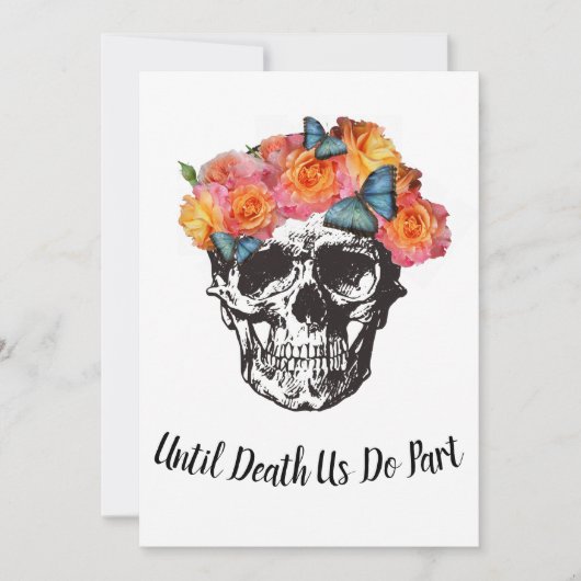 Invitation Mariage du crâne - Jusqu'à la mort, nous faisons p (Devant)