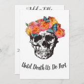 Invitation Mariage du crâne - Jusqu'à la mort, nous faisons p (Devant / Derrière)