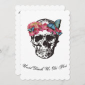 Invitation Mariage du crâne - Jusqu'à la mort nous faisons pa (Devant / Derrière)