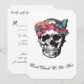 Invitation Mariage du crâne - Jusqu'à la mort nous faisons pa (Devant / Derrière)