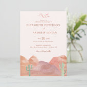 Invitation Mariage du désert de Boho (Debout devant)