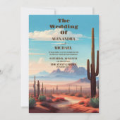 Invitation Mariage du désert de Cactus du Mexique occidental (Devant)