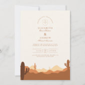 Invitation Mariage du désert de Sunset Cactus (Devant)