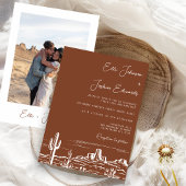 Invitation Mariage du désert de Terracotta moderne