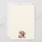 Invitation Mariage du désert du Boho Couple occidental modern (Dos)