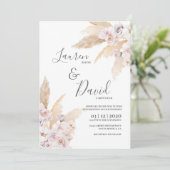 Invitation Mariage du désert Pampas Grass (Debout devant)