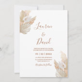 Invitation Mariage du désert Pampas Grass (Devant)