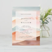 Invitation Mariage du désert Pastel Boho (Debout devant)