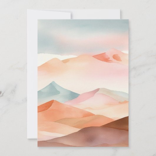 Invitation Mariage du désert Pastel Boho (Dos)