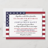 Invitation Mariage du drapeau américain (Devant)