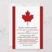 Invitation Mariage du drapeau canadien (Devant)