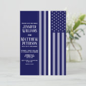 Invitation Mariage du drapeau de la ligne blanche mince Doc/i (Debout devant)