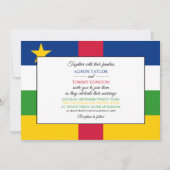 Invitation Mariage du drapeau de la République centrafricaine (Devant)