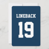 Invitation MARIAGE du FOOTBALL rouge de marine (Dos)