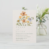 Invitation Mariage du jardin botanique fleur sauvage (Debout devant)