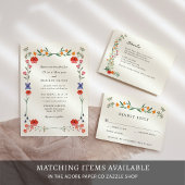 Invitation Mariage du jardin botanique fleur sauvage