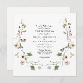 Invitation Mariage du jardin de Fairytale Floral (Devant / Derrière)