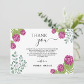 Invitation Mariage du jardin de fleurs de Protea (Debout devant)