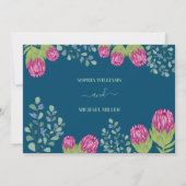 Invitation Mariage du jardin de fleurs de Protea (Dos)