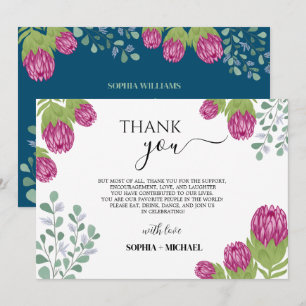 Invitation Mariage du jardin de fleurs de Protea