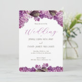 Invitation Mariage du jardin de printemps de Lilac (Debout devant)