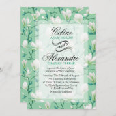 Invitation Mariage du jardin des fleurs printanières | Vert m (Devant / Derrière)