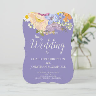 Invitation Mariage du jardin fleuri de printemps coloré