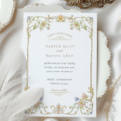 Invitation Mariage du jardin fleuri du printemps et de l'été