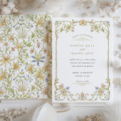 Invitation Mariage du jardin fleuri du printemps et de l'été