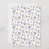 Invitation Mariage du jardin fleuri violet (Dos)