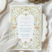 Invitation Mariage du jardin Floral Rococo