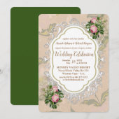 Invitation Mariage du jardin victorien Bush (Devant / Derrière)