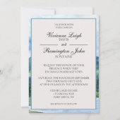Invitation Mariage du lac d'aquarelle bleu bleu français (Devant)