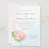Invitation Mariage du lac Lotus Watercolor (Devant)