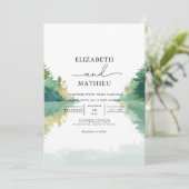 Invitation Mariage du lac verdoyant (Debout devant)