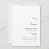 Invitation Mariage du lecteur de musique (Dos)