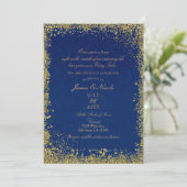 Invitation Mariage du livre d'histoire de la Princess Navy Bl (Debout devant)