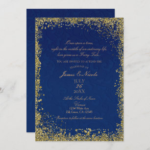 Invitation Mariage du livre d'or de la Princess Navy