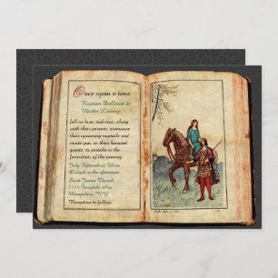 Invitation Mariage du livre Fairytale 