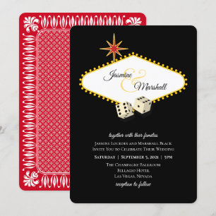 Invitation Mariage du Marquis de Las Vegas en noir 2
