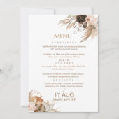 Invitation Mariage du menu Boho Fall Parties scintillant (Devant)