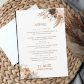 Invitation Mariage du menu Boho Fall Parties scintillant